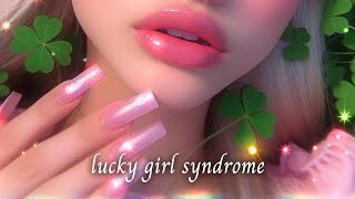 Lucky Girl Syndrome UNISEX Affirmations Meditation  LOA Manifestation Tools [upl. by Nereen]