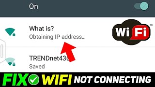 Wifi Obtaining ID Address Problem Fix✅  Wifi Connect Nahi Ho Raha Hai 2024 [upl. by Eveam]