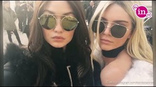 Kendall Jenner amp Gigi Hadid Haarfarbentausch in Paris [upl. by Ahsait564]