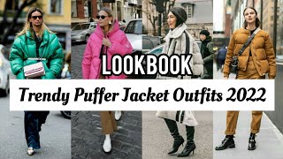 How to Wear Puffer Jacket For Fall amp Winter  Winter Puffer Jacket Outfit  2022  THE TRENDY IDEAS [upl. by Mayeda333]