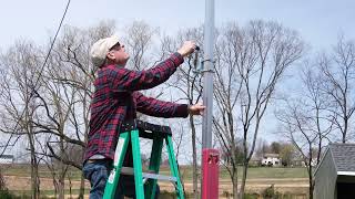 My ultimate Field Day antenna lightweight spiderbeam on Telescoping Mast [upl. by Harden]