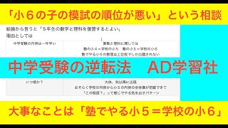 中学受験の逆転法「小６の子の模試の順位が悪い」という相談を受けた件について [upl. by Lihcox]