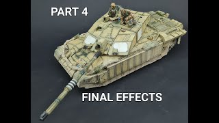 CHALLENGER 2 Tamiyas 135 tank Final painting and effects [upl. by Haney840]