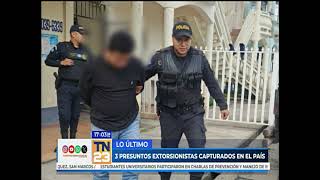 Tres presuntos extorsionistas capturados en el país [upl. by Icram14]