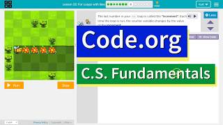 For Loops with Bee CS Express Lesson 228 Codeorg Tutorial with Answers [upl. by Annavoeg]