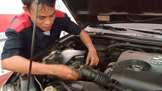 Mitsubishi Montero Sports Change Oil Part 2 [upl. by Dermot600]