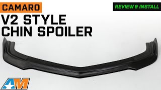 20102013 Camaro SS V2 Style Chin Spoiler Unpainted Review amp Install [upl. by Amabelle]