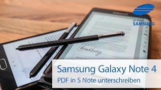 Samsung Galaxy Note 4 und Note Edge PDF in S Note bearbeiten und unterschreiben [upl. by Aneehsor]