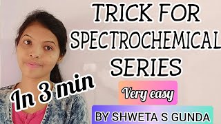 Spectrochemical series easy trick [upl. by Acined]