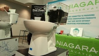 Powerful Niagara toilet uses less water  Consumer Reports [upl. by Mehs]