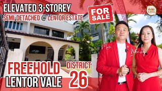 Singapore Landed Property Home Tour  3 Storey Semi Detached  Lentor Vale [upl. by Garretson]