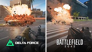 Delta Force vs Battlefield 2042  Destruction Comparison [upl. by Yenttihw]