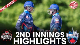 2nd Innings Highlights  Montreal Tigers vs Toronto Nationals  The Final  Global T20 Canada 2024 [upl. by Lorrac16]