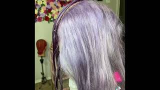 DYING MY WIG  POLAR ICE TO EGGPLANT PURPLE 🍆 [upl. by Ballman]