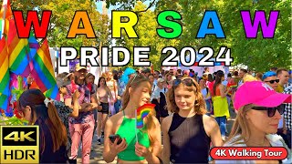 WARSAW PRIDE 2024 🏳️‍🌈  LGBT in Poland  4K HDR [upl. by Recnal]