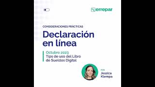 Declaración en linea  Octubre consideraciones prácticas y tips de uso del Libro de Sueldos Digital [upl. by Drofla356]