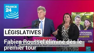 Fabien Roussel PCF éliminé dès le premier tour par le candidat RN • FRANCE 24 [upl. by Ajnin]