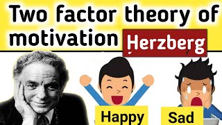 Frederick Herzberg Two factor theory of motivation Theories of motivation PsychologySports psyc [upl. by Eltrym]