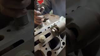 Cutting Flathead Ford Valve Seat Pockets for 175quot Hard Seats [upl. by Argella734]