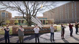 UNT Trumpet Ensemble Plays Broughton Concert Piece for 8 Trumpets [upl. by Aierdna]