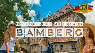 4K Walking Tour in der historischen Altstadt von Bamberg in Bayern [upl. by Eniamat]