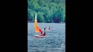 Sunfish sail boat Wind over the water [upl. by Caundra585]