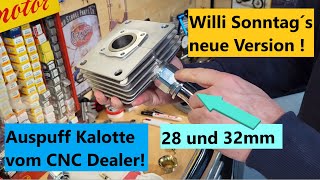 Neue Simson Auspuff Kalotte ohne Rand vom CNC Dealer  Willi Sonntag´s neue formschöne Version [upl. by Nemzzaj]