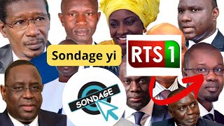 Troisième sondage des candidats à l’élection législatives de la RTS sonko et tahirou sarr  bart… [upl. by Ellenwahs]