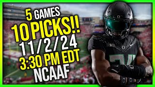 Free NCAAF Picks Today College Football Picks and Predictions 11224 [upl. by Arabele459]