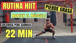 Rutina HIIT  Para Perder Grasa y NO perder MUSCULO  21 min [upl. by Hoenack]