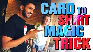 Card Tricks Exposed Card To Shirt Magic Trick [upl. by Yrrat]