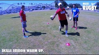 NIKE Rugby Camps Skills Drill Offloading [upl. by Aicele]