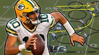 Film Study LOOKING BETTER How Jordan Love and the Green Bay Packers beat the Los Angeles Rams [upl. by Maletta]