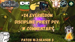 24 Everbloom Tyrannical Discipline priest POV w Commentary Raging StormingTyrannical [upl. by Luapnaes191]