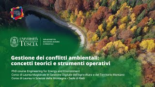 🖥️ WEBINAR  GESTIONE DEI CONFLITTI AMBIENTALI CONCETTI TEORICI E STRUMENTI OPERATIVI [upl. by Elpmet]