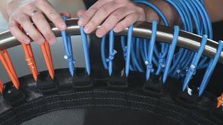 How to Exchange bungees on your bellicon minitrampoline [upl. by Igiul]