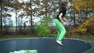 Backhandspring fails on trampoline [upl. by Nyrual]