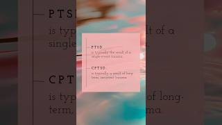 PTSD vs cPTSD traumarecovery mentalillness mentalhealth cptsd cptsdawareness cptsdrecovery [upl. by Bastian657]