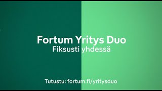 Fortum Yritys Duo sähkösopimus  yhdistä kiinteän sähkön­hinnan ja pörssi­sähkön parhaat puolet [upl. by Sethi961]