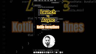 Launch vs Async kotlin coroutines androiddevelopment [upl. by Tremann]