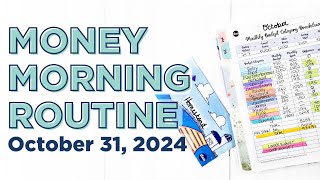 Money Morning Routine  Closing Out October Budget [upl. by Esinehs456]