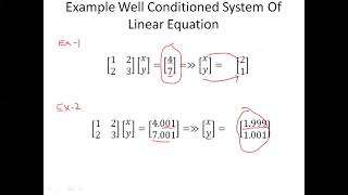 Ill Condition vs Well conditioned system [upl. by Aieken]