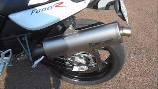 BMW F800R Akrapovic Exhaust sound [upl. by Eeliram]