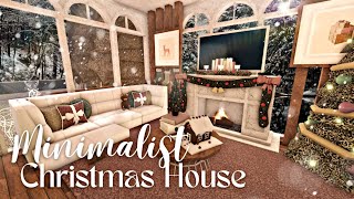 roblox bloxburg  🌟 minimalist christmas modern house  ꒰ build amp tour ꒱  itapixca builds [upl. by Eceirehs922]