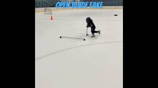 Carter 6 working on a forehand open blade fake push Like amp Follow for more hockey nhl sports [upl. by Krum977]