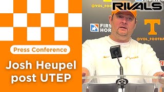 Tennessee football coach Josh Heupel reacts to Vols win over UTEP [upl. by Gnod469]