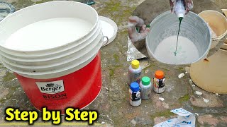 Distemper में colour कैसे मिलाये how to mix colour in distemper [upl. by Auos968]