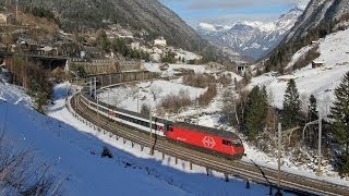 Gotthard  Güterzüge und InterRegios [upl. by Lema]