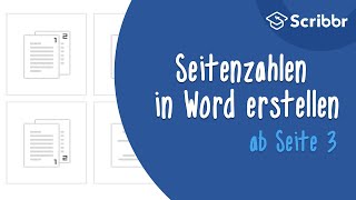 Seitenzahlen in Word ab Seite 3 erstellen – in 2 Minuten  Scribbr 🎓 [upl. by Hairam]