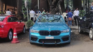 Snapper Rocks Blue BMW M5 Competition LCI in Chennai  Highest optioned M5 in INDIA [upl. by Nyrehtac]